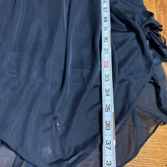 Black Tie Neck Tea-Length Fit + Flare Dress S - Picture 5 of 6